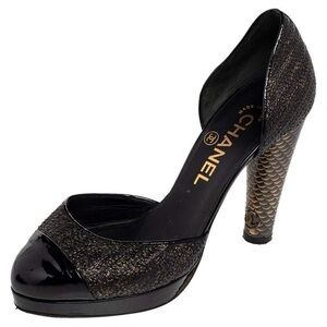 Vintage Chanel Python Effect D’orsay Pumps - 38